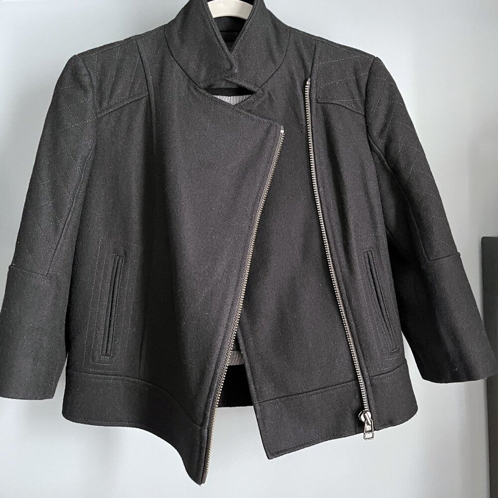 Urban Outfitters Troy Smith for D Wool-Blend Peacoat (Black) S